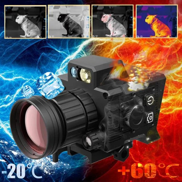 🌙➡️☀️ Turn Night into Day — Thermal Monocular. 🔍 640×512 HD Detection | 🎨 4 Color Palettes | 📡 WiFi-Ready | 🛡️ Shockproof Clip-On | 🏹 Endless Hunting.