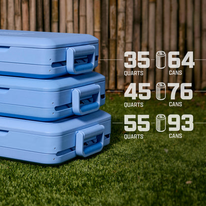 ⚡ Sets Up in 10 Seconds | 🧊 64 Hours Cold | 💧 Waterproof Removable Liner – Collapsible Hard Cooler, Portable Hard-Sided & Space-Saving