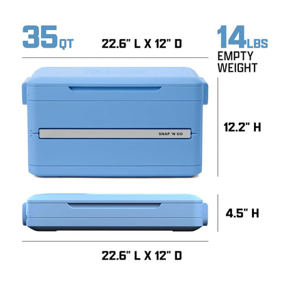 ⚡ Sets Up in 10 Seconds | 🧊 64 Hours Cold | 💧 Waterproof Removable Liner – Collapsible Hard Cooler, Portable Hard-Sided & Space-Saving