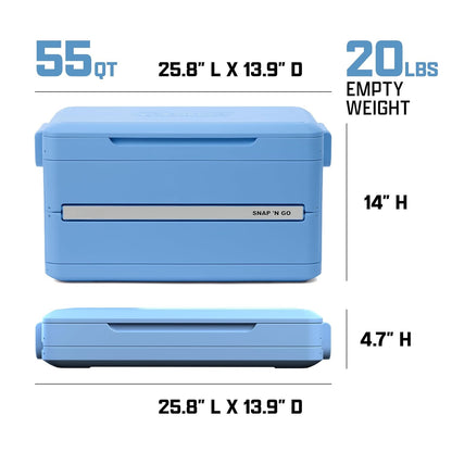 ⚡ Sets Up in 10 Seconds | 🧊 64 Hours Cold | 💧 Waterproof Removable Liner – Collapsible Hard Cooler, Portable Hard-Sided & Space-Saving