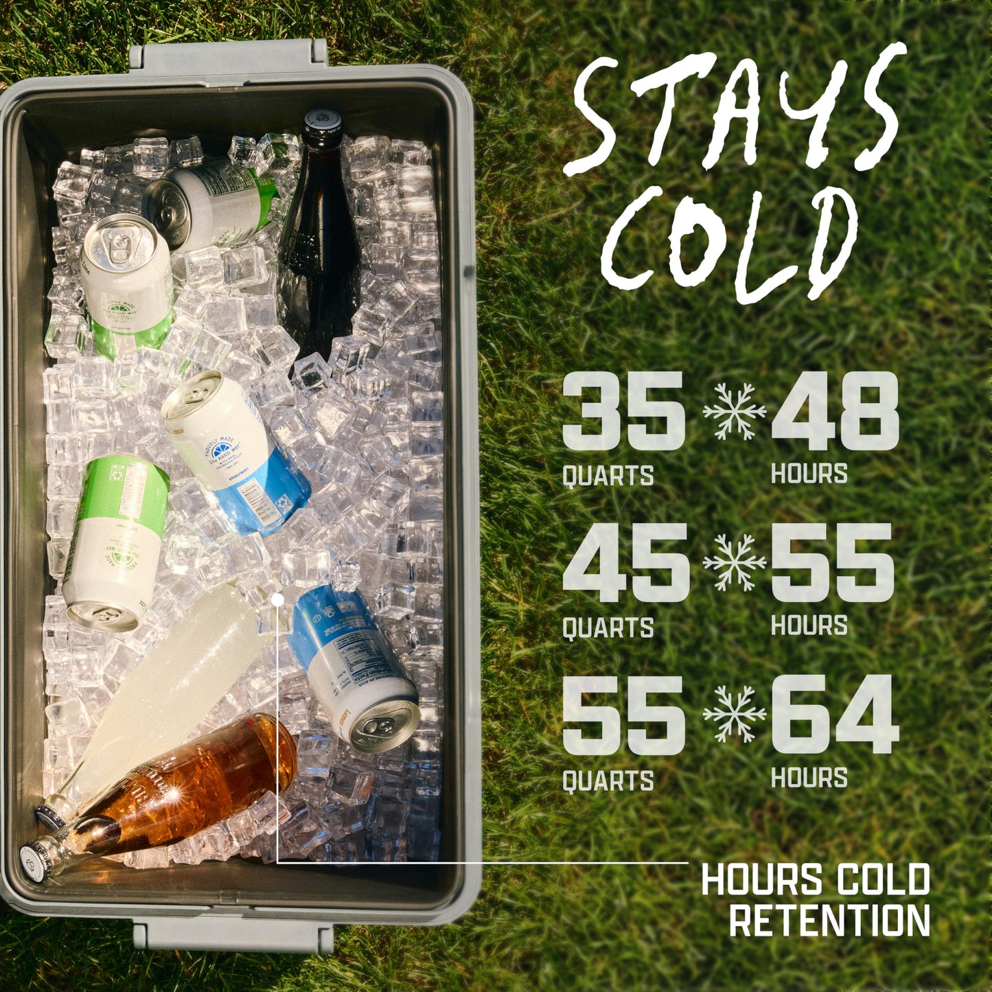 ⚡ Sets Up in 10 Seconds | 🧊 64 Hours Cold | 💧 Waterproof Removable Liner – Collapsible Hard Cooler, Portable Hard-Sided & Space-Saving