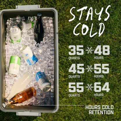 ⚡ Sets Up in 10 Seconds | 🧊 64 Hours Cold | 💧 Waterproof Removable Liner – Collapsible Hard Cooler, Portable Hard-Sided & Space-Saving