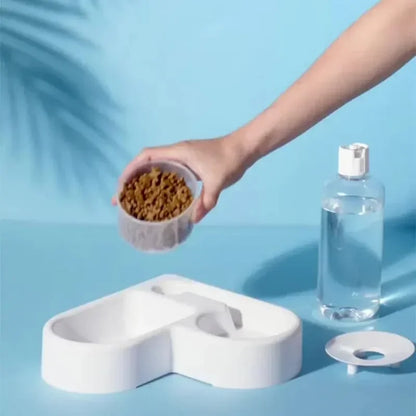 Heart-Shaped Automatic Double Pet Bowl Set