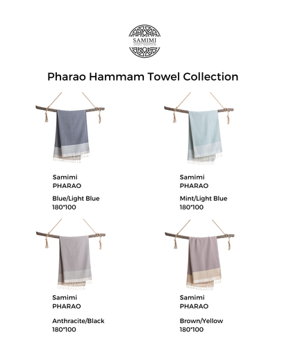 RAINBOW Beach Towel, Turkish Hammam Towel, Spa & Sauna Towel - Anthracite