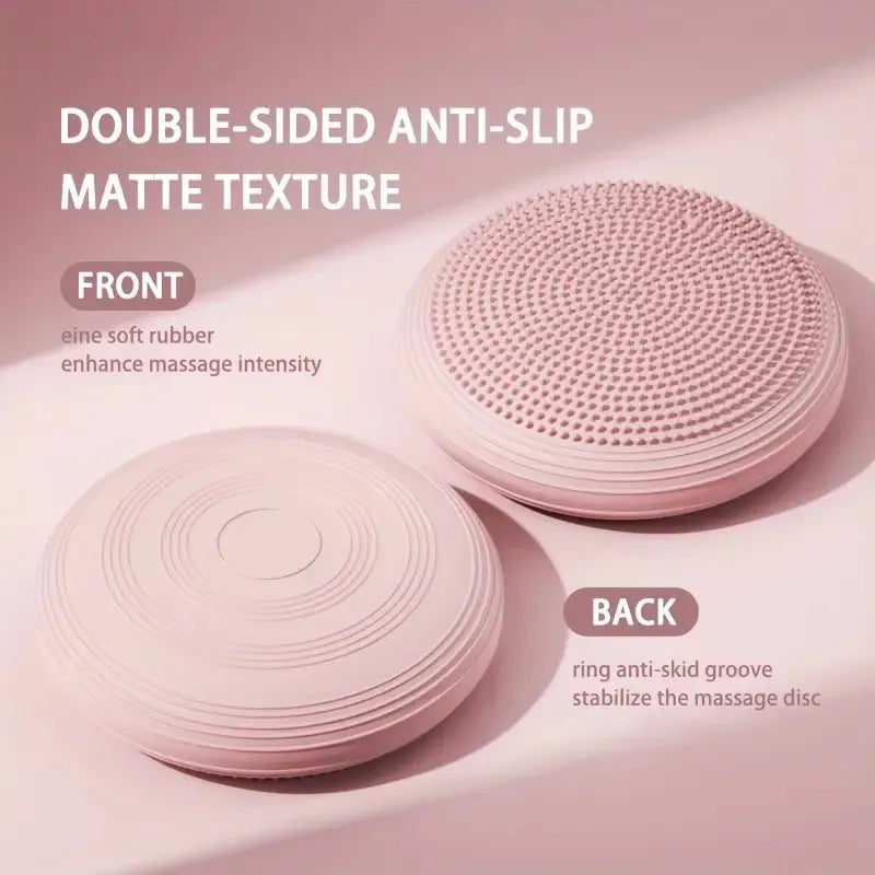 4mm Natural Rubber Flat Balance Yoga Trainer Mat Pink